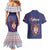 Serbia Couples Matching Mermaid Dress and Hawaiian Shirt with National Map and Coat of Arms Design in Blue Red Pattern
