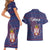 Serbia Couples Matching Short Sleeve Bodycon Dress and Hawaiian Shirt with National Map and Coat of Arms Design in Blue Red Pattern