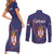 Serbia Couples Matching Short Sleeve Bodycon Dress and Long Sleeve Button Shirt with National Map and Coat of Arms Design in Blue Red Pattern