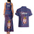 Serbia Couples Matching Tank Maxi Dress and Hawaiian Shirt with National Map and Coat of Arms Design in Blue Red Pattern