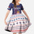 Serbia Family Matching Off Shoulder Maxi Dress and Hawaiian Shirt with National Map and Coat of Arms Design in Blue Red Pattern