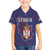 Serbia Family Matching Short Sleeve Bodycon Dress and Hawaiian Shirt with National Map and Coat of Arms Design in Blue Red Pattern