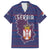 Serbia Family Matching Summer Maxi Dress and Hawaiian Shirt with National Map and Coat of Arms Design in Blue Red Pattern