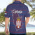 Serbia Hawaiian Shirt with National Map and Coat of Arms Design in Blue Red Pattern