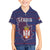 Serbia Hawaiian Shirt with National Map and Coat of Arms Design in Blue Red Pattern