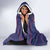 Serbia Hooded Blanket with National Map and Coat of Arms Design in Blue Red Pattern