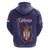Serbia Hoodie with National Map and Coat of Arms Design in Blue Red Pattern