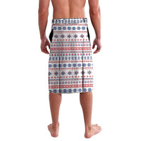 Serbia Lavalava with National Map and Coat of Arms Design in Blue Red Pattern