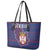 Serbia Leather Tote Bag with National Map and Coat of Arms Design in Blue Red Pattern