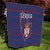 Serbia Quilt with National Map and Coat of Arms Design in Blue Red Pattern