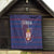 Serbia Quilt with National Map and Coat of Arms Design in Blue Red Pattern