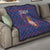 Serbia Quilt with National Map and Coat of Arms Design in Blue Red Pattern