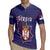 Serbia Rugby Jersey with National Map and Coat of Arms Design in Blue Red Pattern