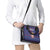 Serbia Shoulder Handbag with National Map and Coat of Arms Design in Blue Red Pattern