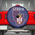 Serbia Spare Tire Cover with National Map and Coat of Arms Design in Blue Red Pattern