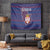 Serbia Tapestry with National Map and Coat of Arms Design in Blue Red Pattern