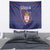 Serbia Tapestry with National Map and Coat of Arms Design in Blue Red Pattern