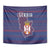 Serbia Tapestry with National Map and Coat of Arms Design in Blue Red Pattern
