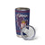 Serbia Tumbler Cup with National Map and Coat of Arms Design in Blue Red Pattern