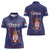 Serbia Women Polo Shirt with National Map and Coat of Arms Design in Blue Red Pattern