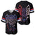 Serbia Baseball Jersey with Wolf Head Graphic, Howling Wolf, and National Flag Stripes