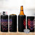 Serbia 4 in 1 Can Cooler Tumbler with Wolf Head Graphic, Howling Wolf, and National Flag Stripes