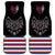 Serbia Car Mats with Wolf Head Graphic, Howling Wolf, and National Flag Stripes