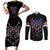 Serbia Couples Matching Short Sleeve Bodycon Dress and Long Sleeve Button Shirt with Wolf Head Graphic, Howling Wolf, and National Flag Stripes
