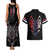 Serbia Couples Matching Tank Maxi Dress and Hawaiian Shirt with Wolf Head Graphic, Howling Wolf, and National Flag Stripes