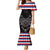Serbia Family Matching Mermaid Dress and Hawaiian Shirt with Wolf Head Graphic, Howling Wolf, and National Flag Stripes