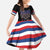 Serbia Family Matching Off The Shoulder Long Sleeve Dress and Hawaiian Shirt with Wolf Head Graphic, Howling Wolf, and National Flag Stripes