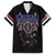 Serbia Family Matching Off The Shoulder Long Sleeve Dress and Hawaiian Shirt with Wolf Head Graphic, Howling Wolf, and National Flag Stripes