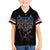 Serbia Family Matching Off The Shoulder Long Sleeve Dress and Hawaiian Shirt with Wolf Head Graphic, Howling Wolf, and National Flag Stripes