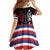 Serbia Family Matching Off Shoulder Short Dress and Hawaiian Shirt with Wolf Head Graphic, Howling Wolf, and National Flag Stripes