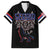 Serbia Family Matching Off Shoulder Short Dress and Hawaiian Shirt with Wolf Head Graphic, Howling Wolf, and National Flag Stripes
