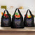 Serbia Grocery Bag with Wolf Head Graphic, Howling Wolf, and National Flag Stripes