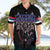 Serbia Hawaiian Shirt with Wolf Head Graphic, Howling Wolf, and National Flag Stripes