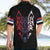 Serbia Hawaiian Shirt with Wolf Head Graphic, Howling Wolf, and National Flag Stripes