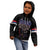 Serbia Kid Hoodie with Wolf Head Graphic, Howling Wolf, and National Flag Stripes