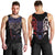 Serbia Men Tank Top with Wolf Head Graphic, Howling Wolf, and National Flag Stripes