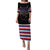Serbia Puletasi with Wolf Head Graphic, Howling Wolf, and National Flag Stripes