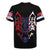 Serbia Rugby Jersey with Wolf Head Graphic, Howling Wolf, and National Flag Stripes