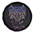 Serbia Spare Tire Cover with Wolf Head Graphic, Howling Wolf, and National Flag Stripes