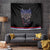 Serbia Tapestry with Wolf Head Graphic, Howling Wolf, and National Flag Stripes