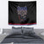 Serbia Tapestry with Wolf Head Graphic, Howling Wolf, and National Flag Stripes