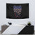 Serbia Tapestry with Wolf Head Graphic, Howling Wolf, and National Flag Stripes