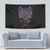 Serbia Tapestry with Wolf Head Graphic, Howling Wolf, and National Flag Stripes