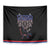 Serbia Tapestry with Wolf Head Graphic, Howling Wolf, and National Flag Stripes