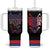 Serbia Tumbler With Handle with Wolf Head Graphic, Howling Wolf, and National Flag Stripes