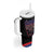 Serbia Tumbler With Handle with Wolf Head Graphic, Howling Wolf, and National Flag Stripes